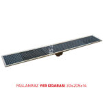 Paslanmaz Yer Izgarası 30x205x14